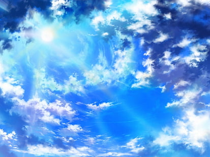 Sonnenstrahlen, Wolken, Himmel, HD-Hintergrundbild HD wallpaper