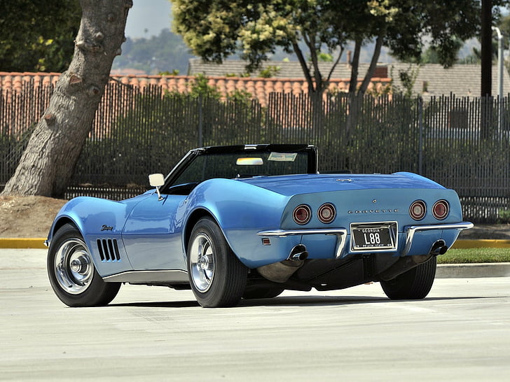 1969, 427, c 3, Chevrolet, Cabrio, Corvette, 1988, Muskel, Stachelrochen, Supercar, HD-Hintergrundbild