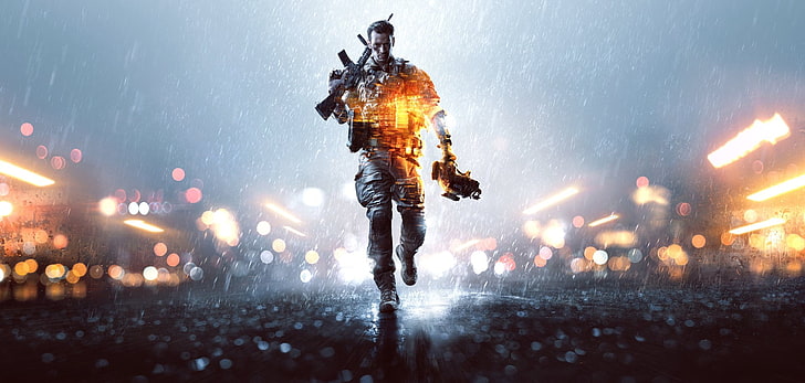 man holding rifle wallpaper, Battlefield, Battlefield 4, HD wallpaper