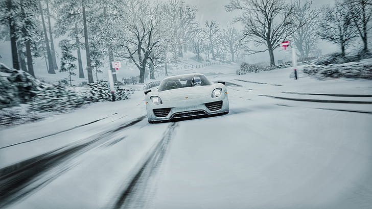 Porsche, Porsche 918 Spyder, 918 spyder, carro, Forza Horizon 4, videogames, HD papel de parede