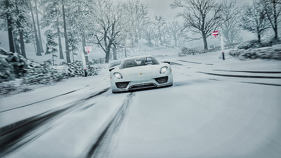 Porsche, Porsche 918 Spyder, 918 spyder, samochód, Forza Horizon 4, gry wideo, Tapety HD HD wallpaper