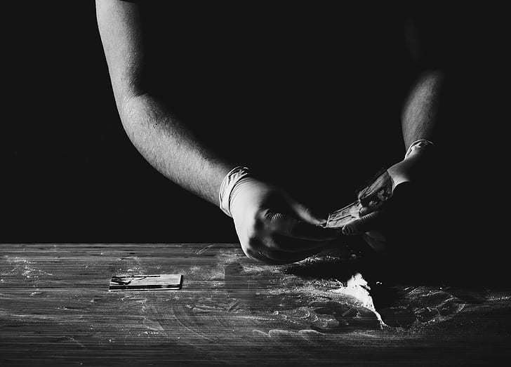 black, black and white, business, cocaine, drug, drugs, hands, human, mysterious, mystery, people, table, white, HD wallpaper