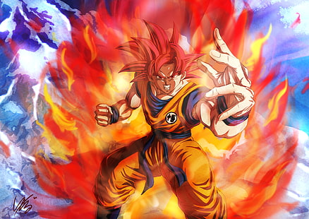 Dragon Ball, Super Dragon Ball, Goku, Super Saiyajin Gott, HD-Hintergrundbild HD wallpaper