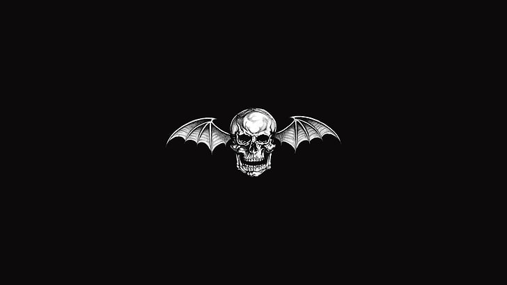 Avenged Sevenfold, Deathbat, A7X, logo band, band maskot, logam berat, hard rock, Metalcore, band rock, band metal, Wallpaper HD