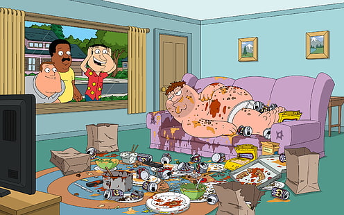 Family Guy, Peter Griffin, serial tv, Glenn Quagmire, Joe Swanson, Cleveland Brown, Wallpaper HD HD wallpaper