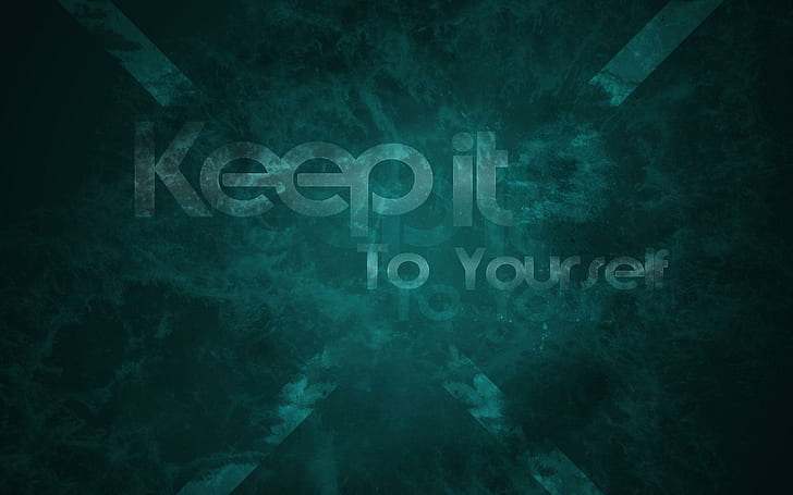 Keep it to yourself, keep it to yourself logo, typography, 1920x1200, secret, HD wallpaper