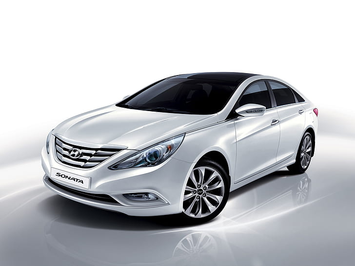 weiß, Hyundai, 2009, Sonata, i45, HD-Hintergrundbild