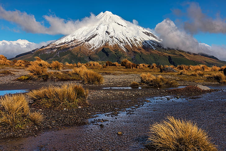 mountain, New Zealand, Taranaki, HD wallpaper