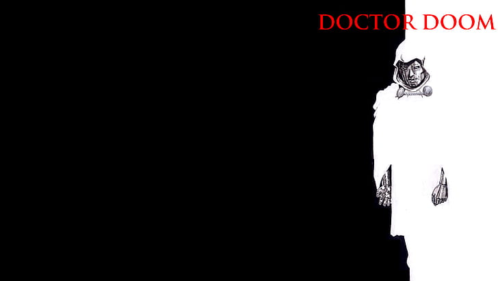 Doctor Doom Scarface Black HD, desenho animado / quadrinhos, preto, desgraça, médico, scarface, HD papel de parede