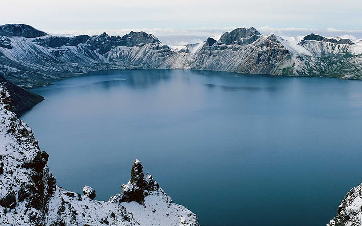Danau musim dingin yang luar biasa, danau, Wallpaper HD