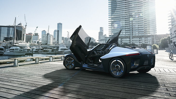 side, concept, doors, electric cars, Nissan Bladeglider, Best Electric Cars 2015, review, ecosafe, Nissan, HD wallpaper