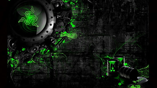 razer hijau neon, Wallpaper HD HD wallpaper