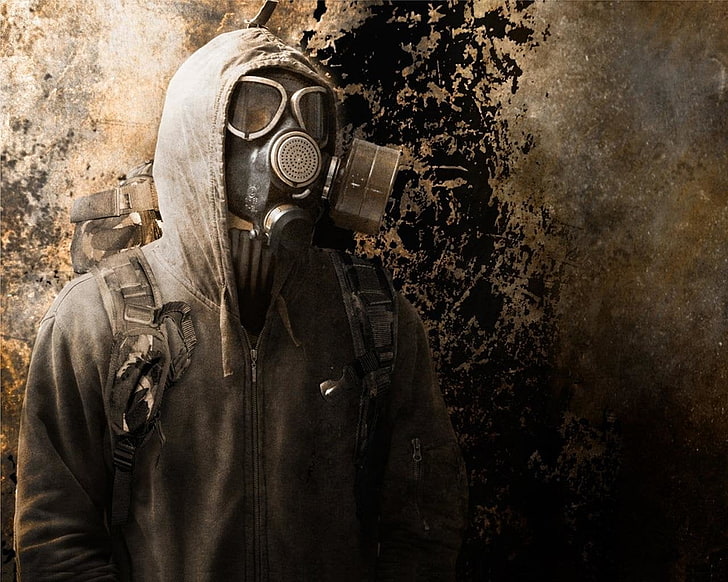 masque à gaz noir, S.T.A.L.K.E.R., Biohazard, masque à gaz, radioactif, Fond d'écran HD