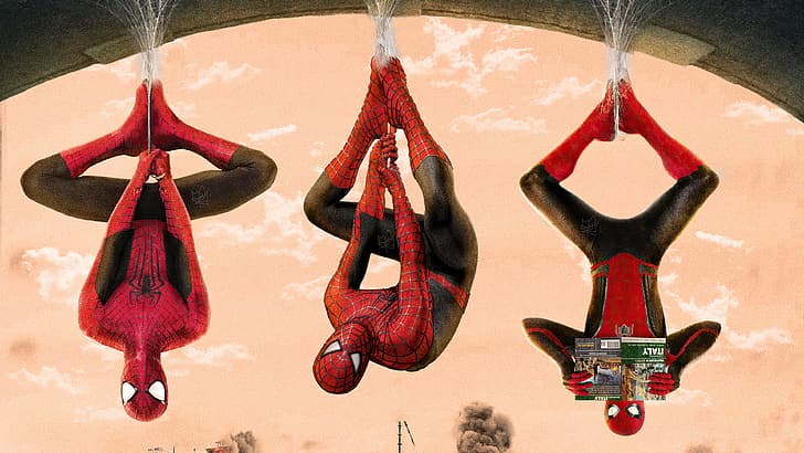 spiderman No Way Home, Tom Holland, Andrew Garfield, Tobey Maguire, Marvel Cinematic Universe, Sony, Wallpaper HD