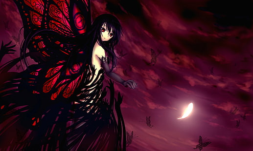 angel, background, dark, demon, girl, gothic, original, witch, HD wallpaper HD wallpaper
