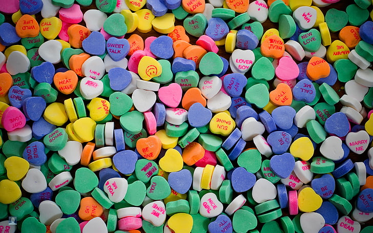 candy, day, hearts, valentine 039 s, HD wallpaper