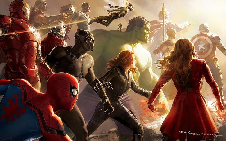 Film Perang Avengers Infinity Artwork 4k, Marvel Avengers wallpaper, Wallpaper HD