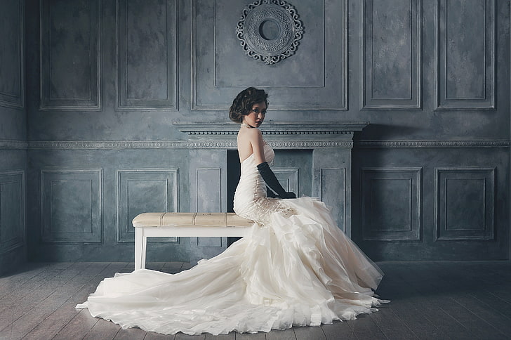 pengantin, gaun pengantin, wanita, Wallpaper HD