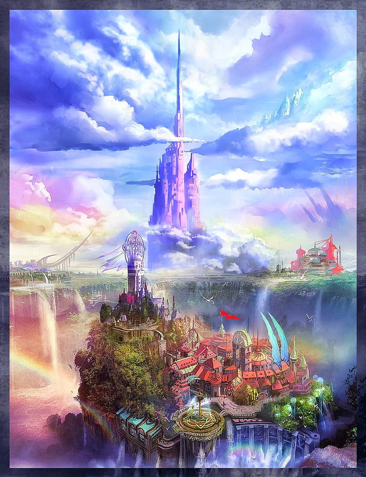 fantasy art, fantasy city, HD wallpaper