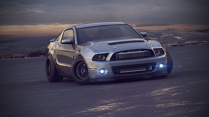 Ford Mustang Shelby GT 500 car front view, Ford, Mustang, Car, Front, View, HD wallpaper