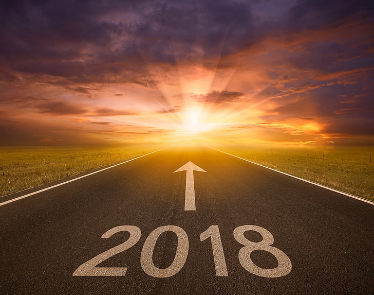 2018 пътни цифрови тапети, 2018 (Година), път, небе, HD тапет