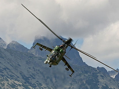 Helicópteros Militares, Mil Mi-24, HD papel de parede HD wallpaper