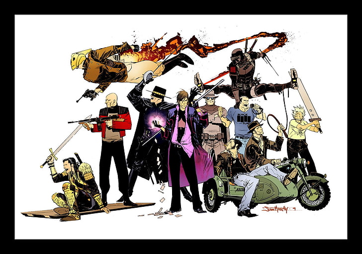 Comics, Collage, Gambit, Indiana Jones, Rocketeer, Snake Eyes (G.I. Joe), HD wallpaper