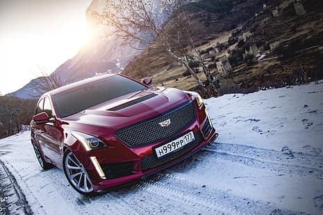 montagne, torre, cadillac, moutain, cts-v, inguscezia, cadillac cts, cadillac cts-v, Sfondo HD HD wallpaper