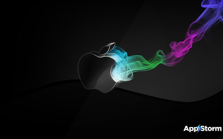 App storm, Apple, Mac, Colorful, Smoke, HD wallpaper