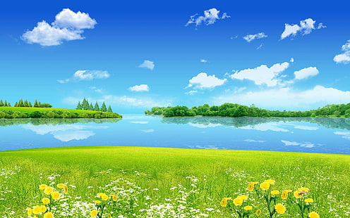 الطبيعة ، الصيف ، 1920 × 1200 ، خلفية الصيف ، الشاطئ الصيفي، خلفية HD HD wallpaper