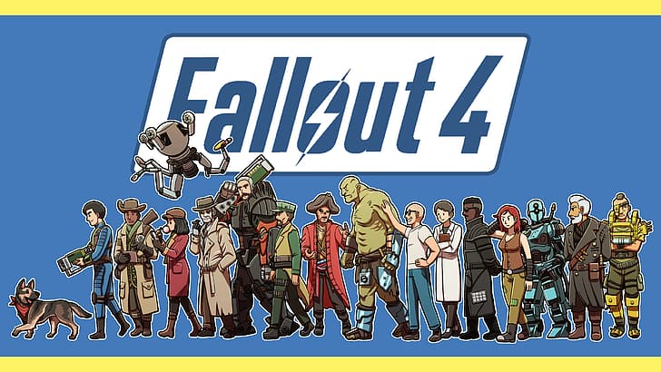 تداعيات 4، تداعيات، بايبر رايت، نيك فالنتين، كايت (تداعيات 4)، بالادين دانس، كودسوورث، دوجميت، آر جيه. ماكريدي، جون هانكوك، سترونج (Supermutant)، بورتر غيج، ديكون، X6-88، سينث، آدا، أولد لونجفيلو (Fallout 4)، بريستون غارفي، خلفية HD