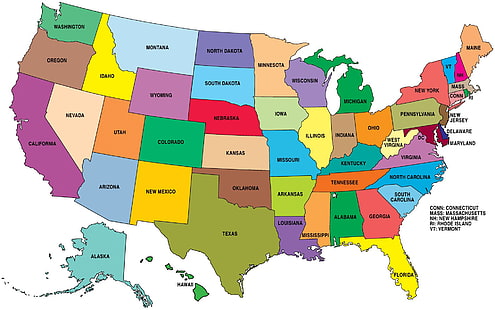 Varie, Mappa degli Stati Uniti, Mappa, Stati Uniti d'America, Stati Uniti d'America Mappa, Mappa degli Stati Uniti, Sfondo HD HD wallpaper
