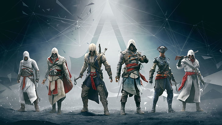 Assassin's Creed digital wallpaper, Assassin's Creed, Altair (Assassin's Creed), Connor (Assassin's Creed), Edward Kenway, Ezio (Assassin's Creed), HD wallpaper