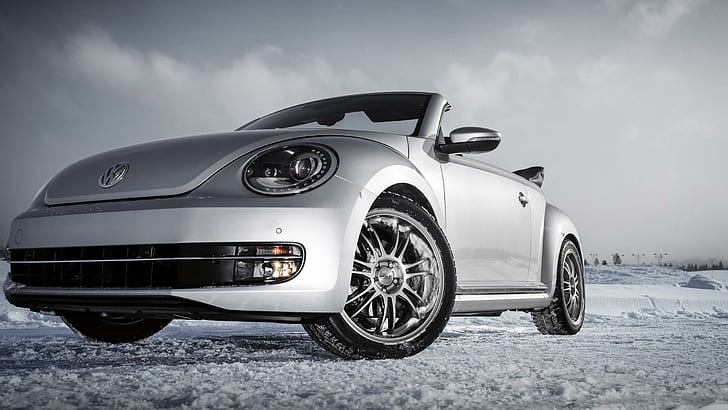 2014 Dotz Shift Volkswagen Beetle, gray volkswagen convertible car, shift, volkswagen, beetle, 2014, dotz, cars, HD wallpaper