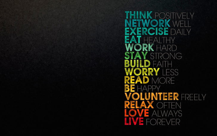 Think Positively, optimism, motivation, personal development, background, HD wallpaper