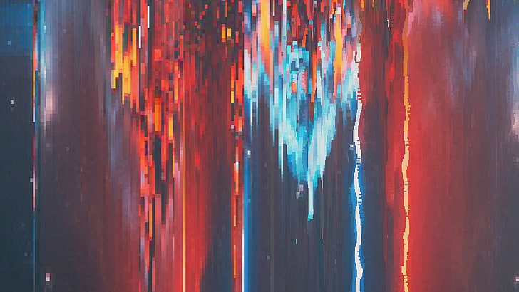 abstract painting, glitch art, abstract, pixels, HD wallpaper