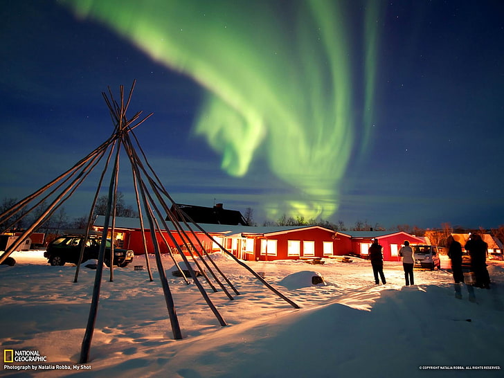 Aurora Borealis Sweden-National Geographic wallpap.., Northern Lights, HD wallpaper