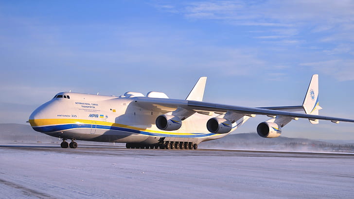 Антонов Ан-225 Мрия самолет на летището, Антонов, Мрия, Самолет, Летище, HD тапет
