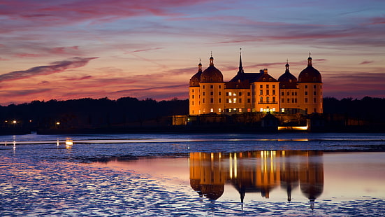 Natur, Wasser, Deutschland, Schloss Moritzburg, HD-Hintergrundbild HD wallpaper