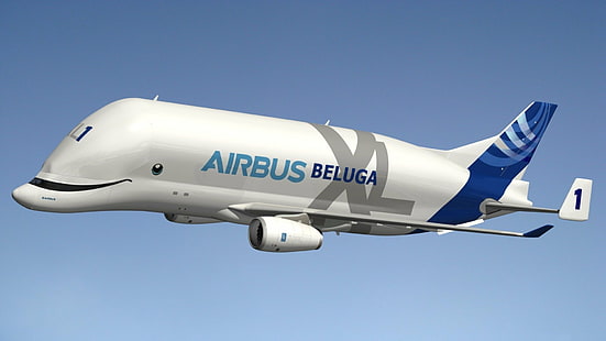 Samoloty, Airbus Beluga, Airbus, Samoloty, Samoloty transportowe, Tapety HD HD wallpaper