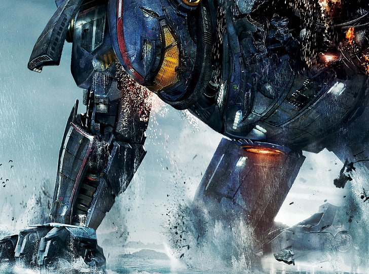 Pacific Rim Jaeger, grey and black robot digital wallpaper, Movies, Other Movies, Pacific, Jaeger, HD wallpaper