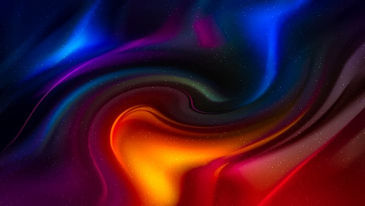 abstract, swirls, colorful, HD wallpaper