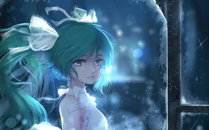 Hatsune Miku, Vocaloid, twintails, HD wallpaper