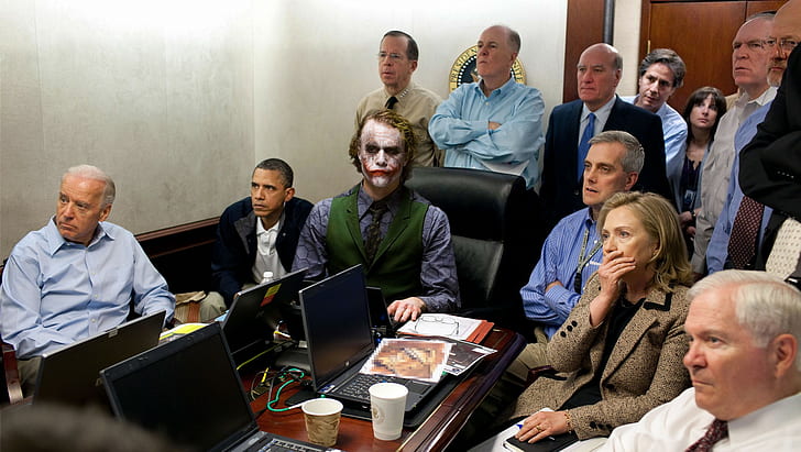 фото манипулация, жокер, хумор, фотошоп, Барак Обама, HD тапет