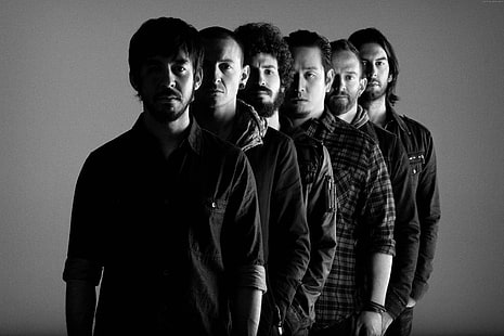 Toppmusikartister och band, Dave Farrell, Chester Bennington, Brad Delson, Linkin Park, Mike Shinoda, HD tapet HD wallpaper