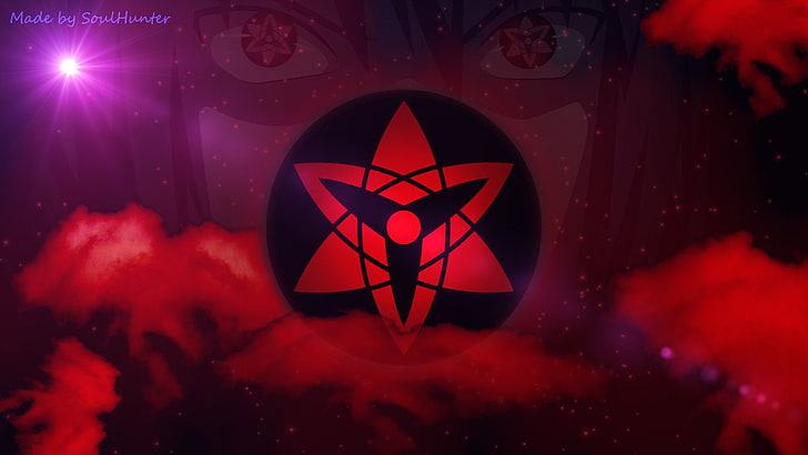 Logo dell'occhio di Akatsuki, Anime, Naruto, Mangekyō Sharingan, Sasuke Uchiha, Sharingan (Naruto), Sfondo HD