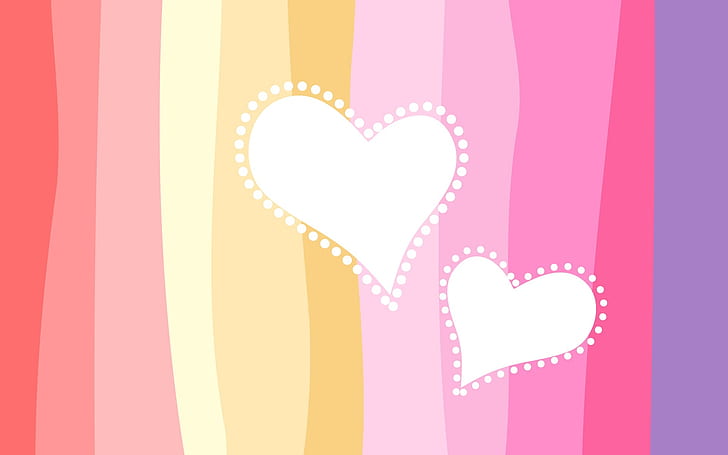 Two heart-shaped love, Two, Heart, Love, HD wallpaper