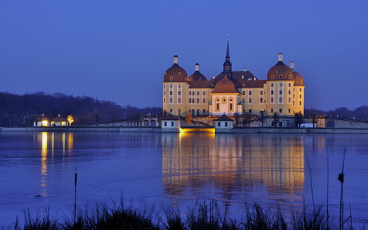 Castles, Castle, Germany, Light, Moritzburg, Reflection, Water, HD wallpaper