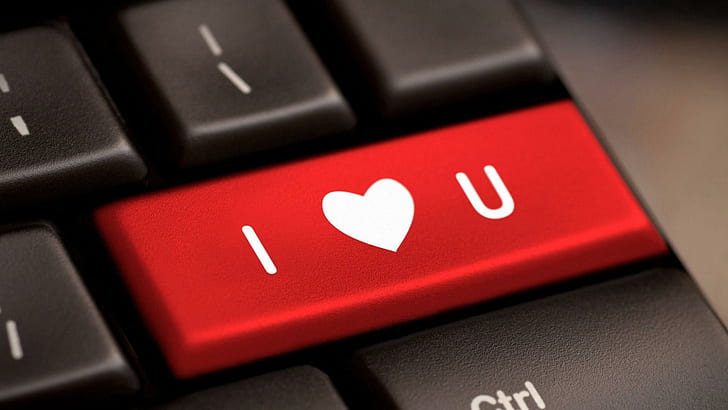 I Love You Keyboard Enter Heart Button, i heart you, love, keyboard, enter, heart, button, HD тапет