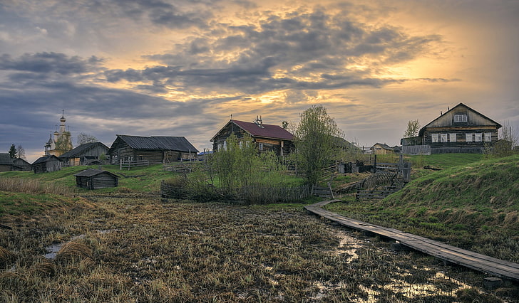 Russia, villaggio, Sfondo HD